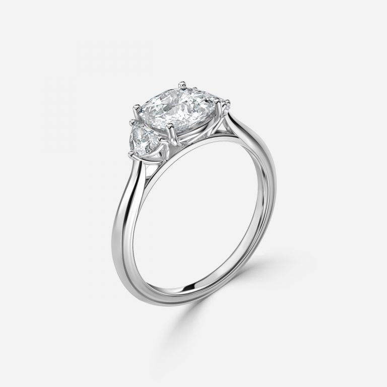 Nhẫn đính hôn Juliette Cushion Three Stones