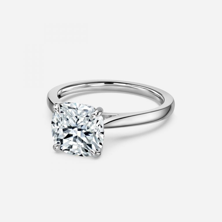Violette Cushion Solitaire Lab Grown Diamond Engagement Ring