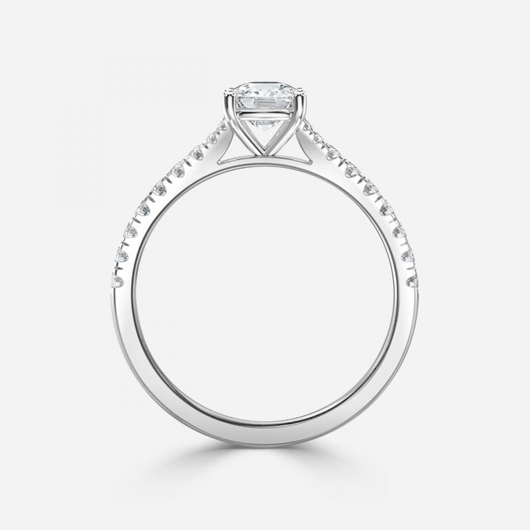 Aradia Cushion Diamond Band Engagement Ring