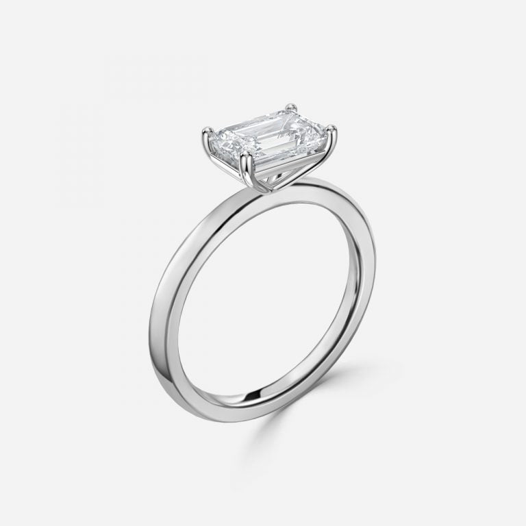 Demi Emerald Solitaire Lab Grown Diamond Engagement Ring