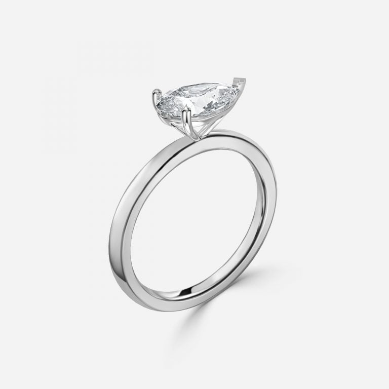 Demi Pear Solitaire Lab Grown Diamond Engagement Ring