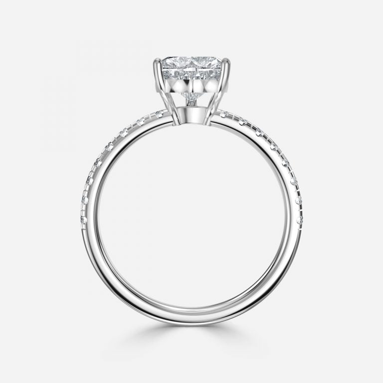 Sahana Heart Side Diamond Engagement Ring
