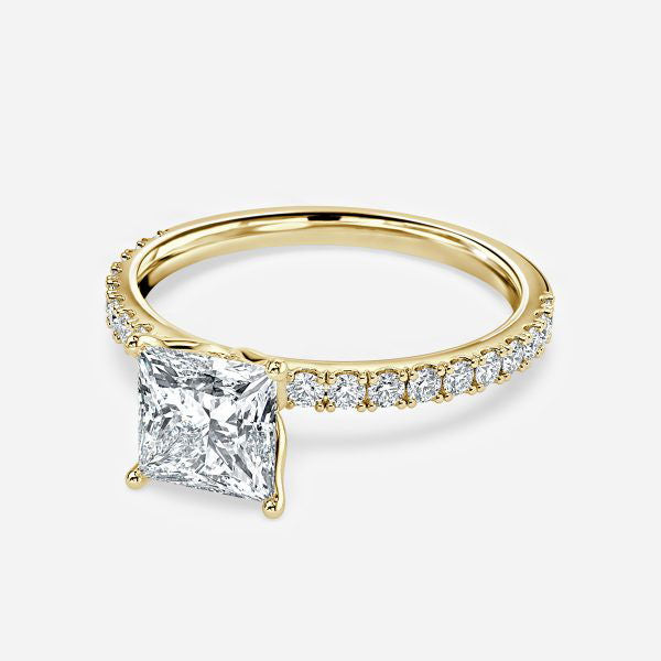 Lepidus Princess Hidden Halo Lab Grown Diamond Engagement Ring