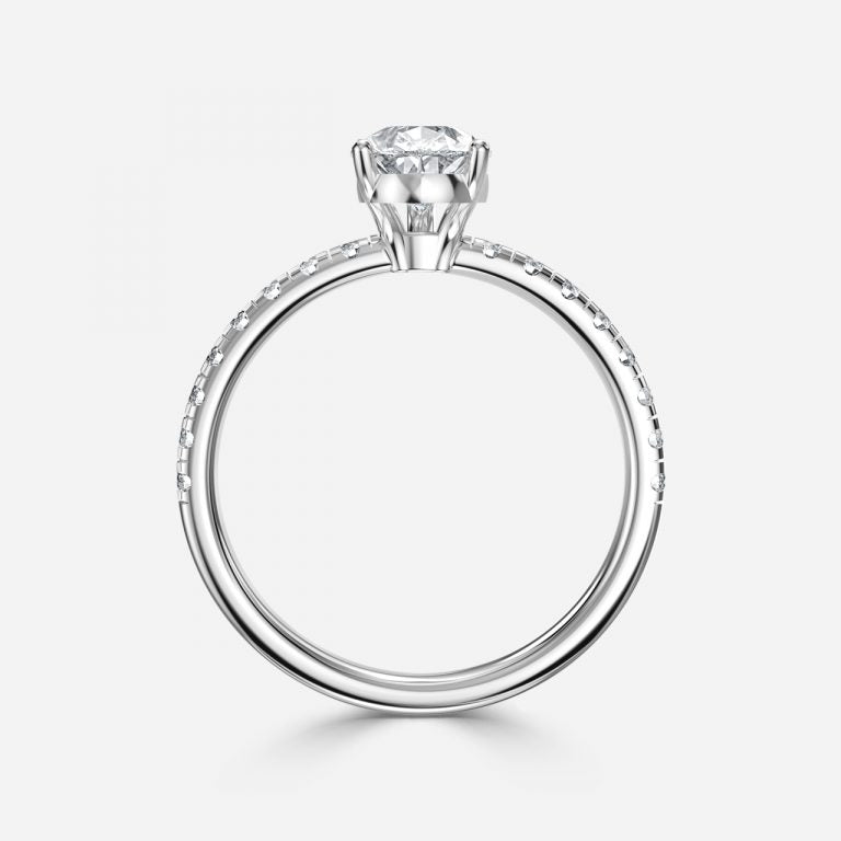 Sahana Pear Side Diamond Engagement Ring