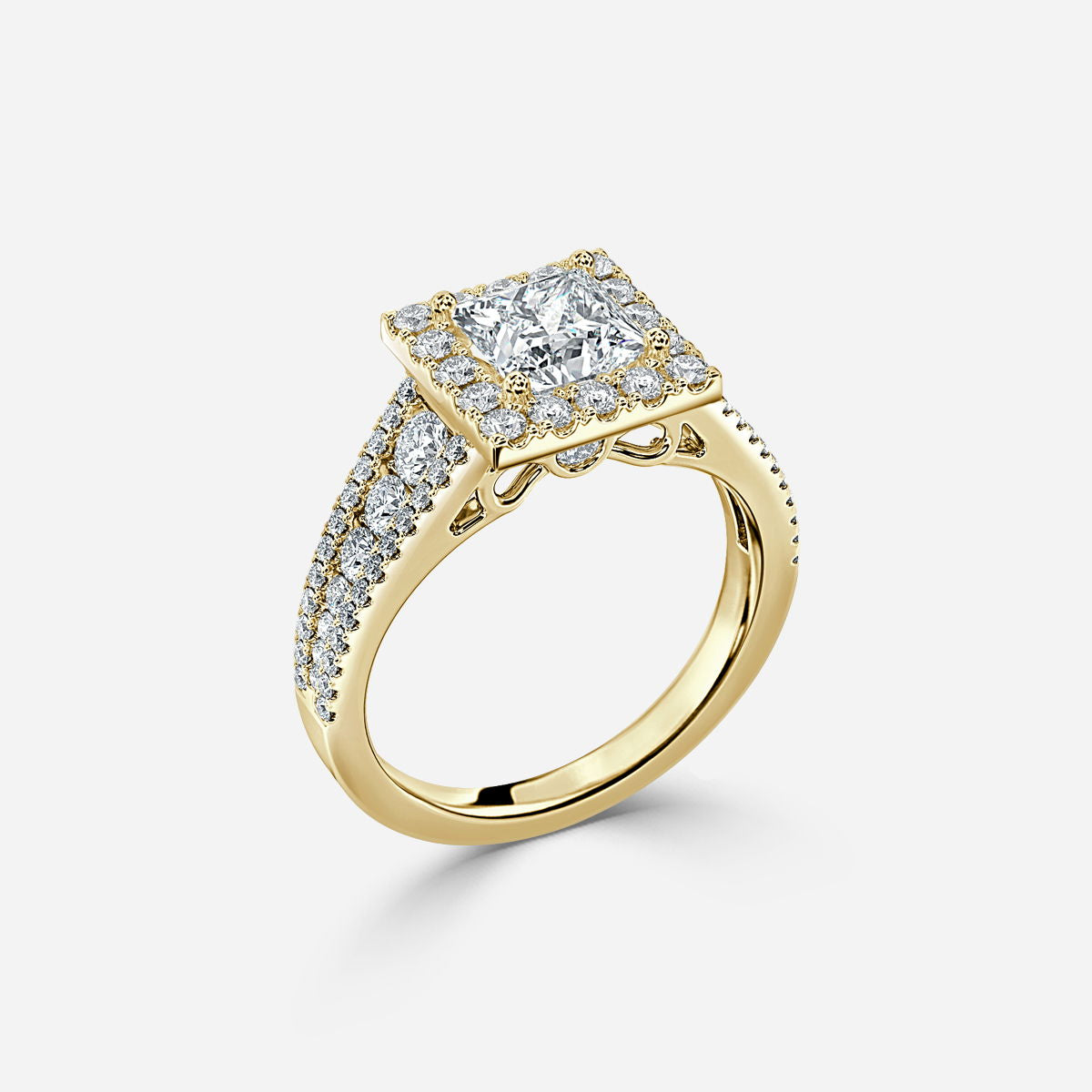 Dalia Princess Halo Lab Grown Diamond Engagement Ring