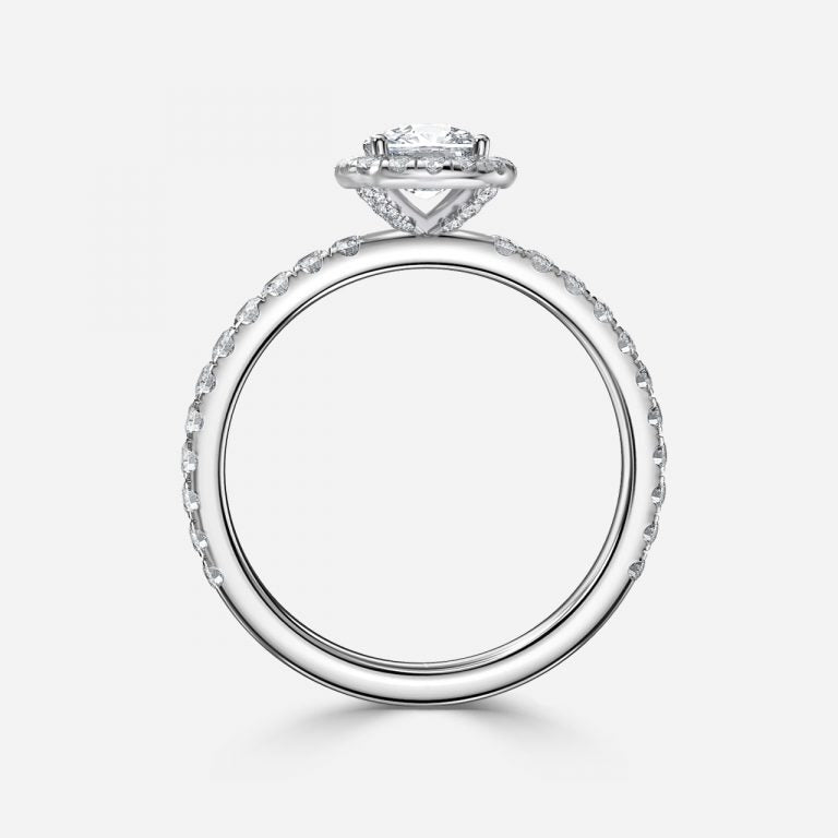 Lillian Cushion Halo Lab Grown Diamond Engagement Ring