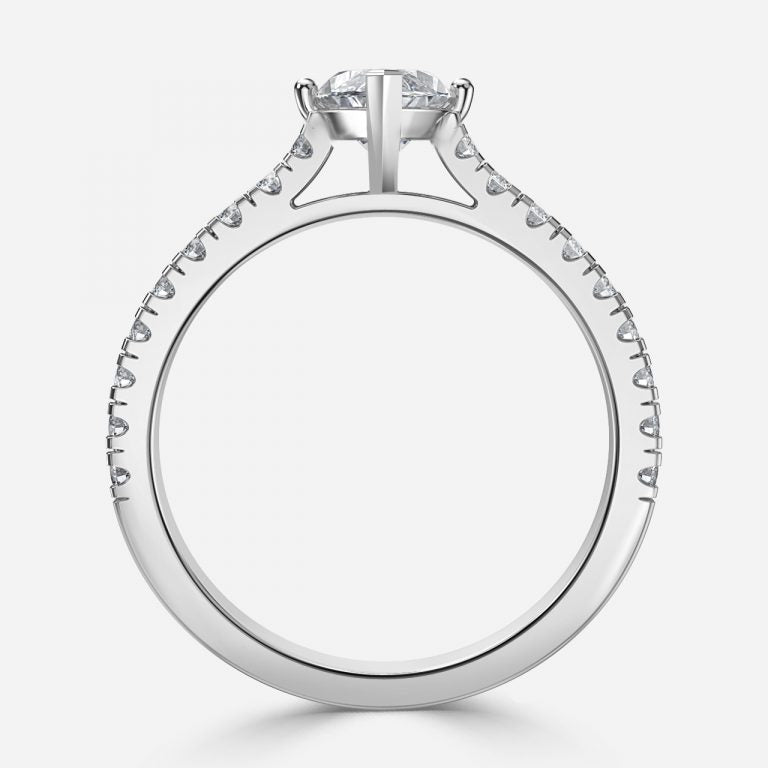 Ella Marquise Diamond Band Engagement Ring