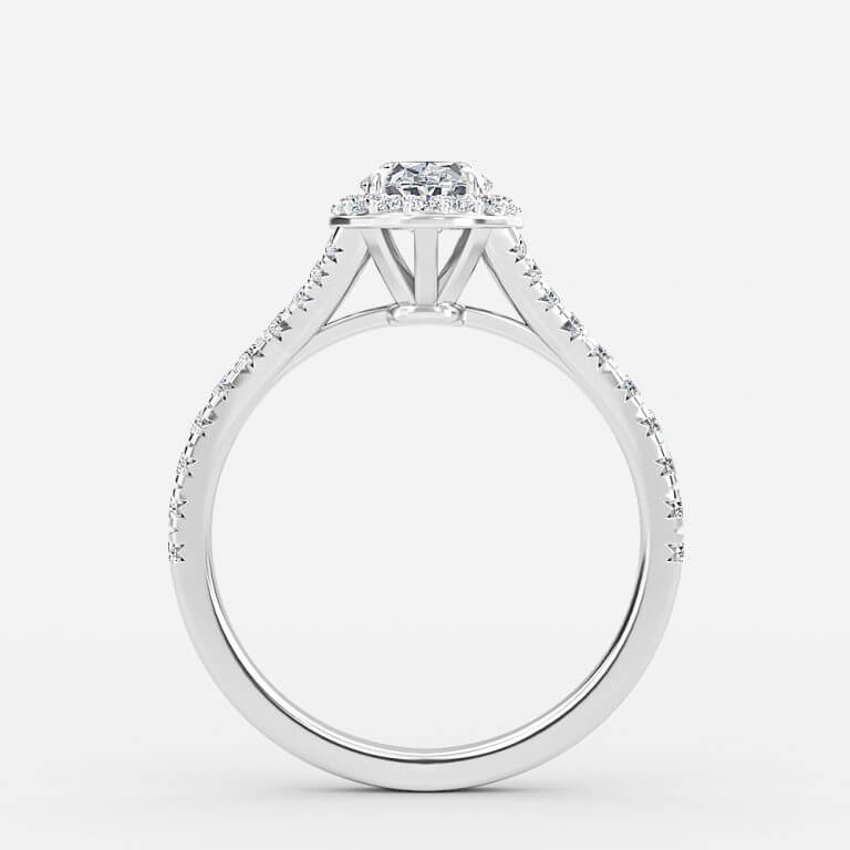 Chelsea Oval Halo Lab Grown Diamond Engagement Ring