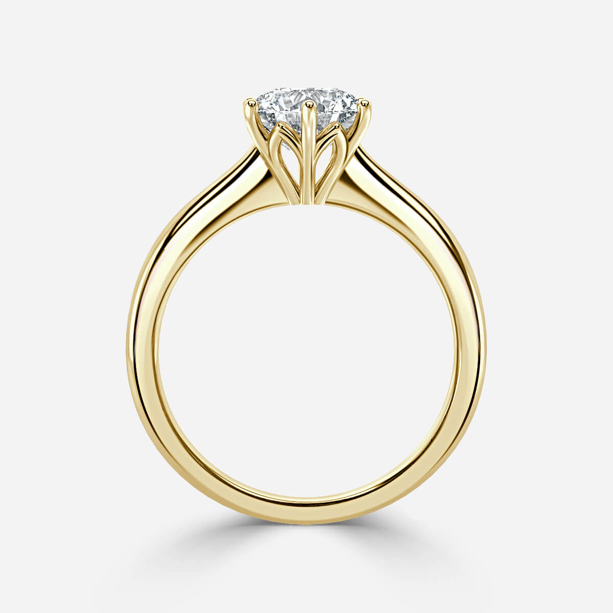 Nhẫn đính hôn kim cương nhân tạo Petal Round