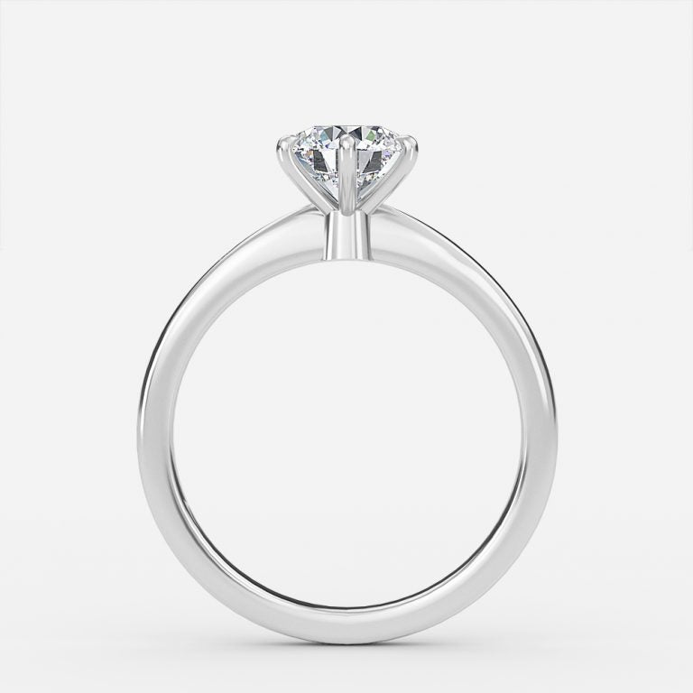 Lyra Round Lab Created Diamond Solitaire Engagement Ring