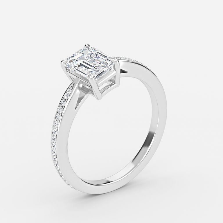 Nhẫn đính hôn kim cương Fior Emerald