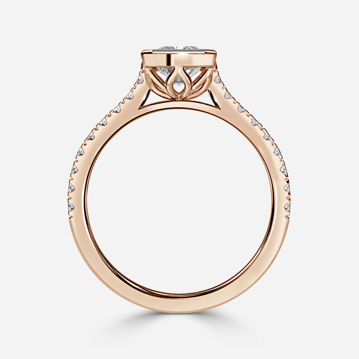 Ali'i Aria Bezel Lab Grown Diamond Engagement Rin