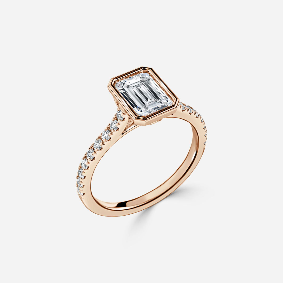 Ali'i Aria Bezel Lab Grown Diamond Engagement Rin