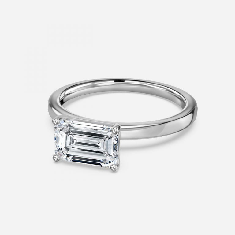 Demi Emerald Solitaire Lab Grown Diamond Engagement Ring