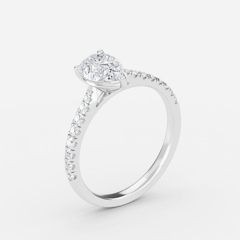 Nhẫn đính hôn kim cương Aradia Pear Side
