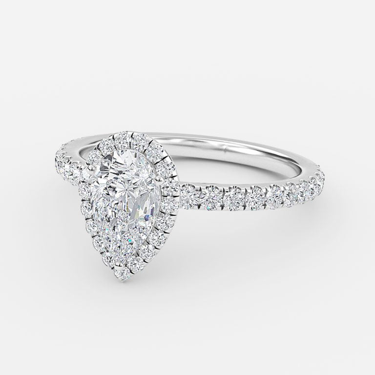Lillian Pear Halo Lab Grown Diamond Engagement Ring