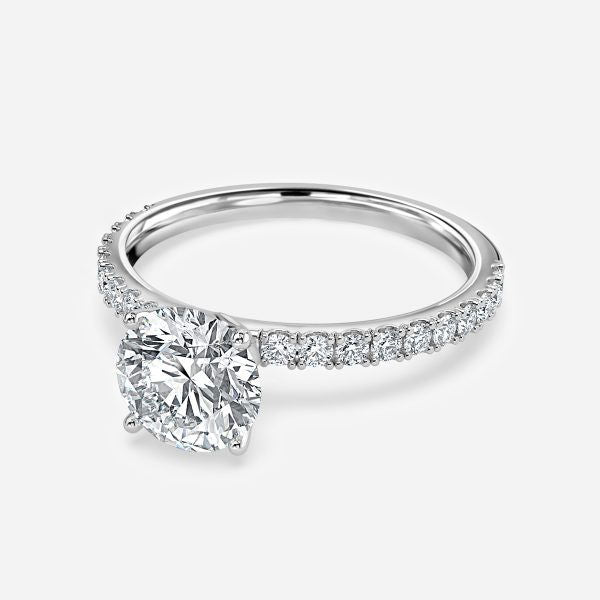 Lepidus Round Lab Grown Diamond Hidden Halo Engagement Ring