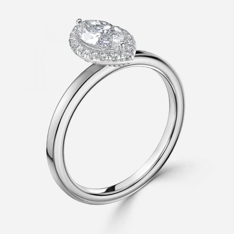 Jodha Marquise Halo Lab Grown Diamond Engagement Ring