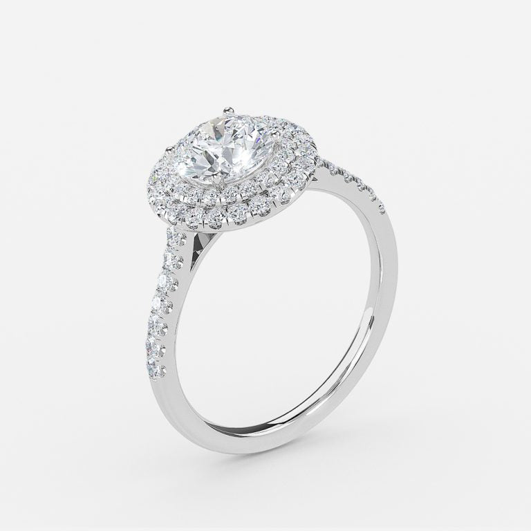 Laila Round Lab Grown Diamond Halo Engagement Ring