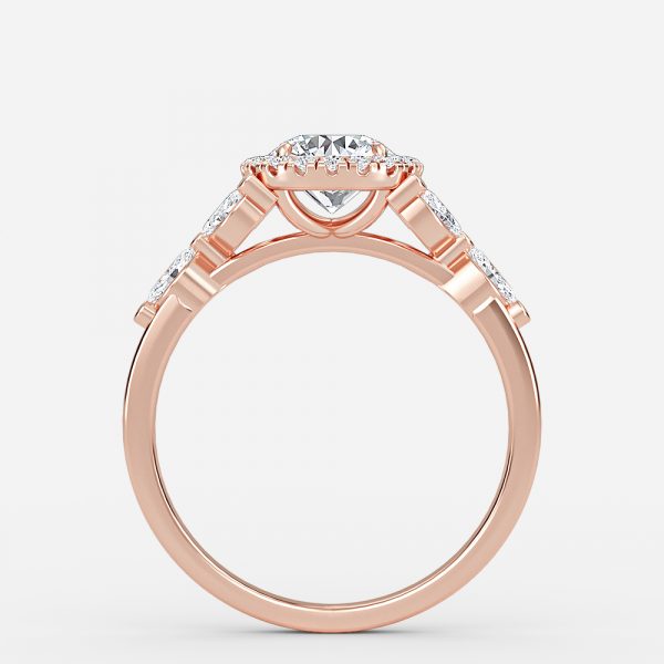 Francis Round Lab Grown Diamond Halo Engagement Ring