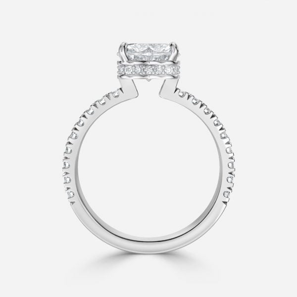 Nhẫn đính hôn kim cương Hidden Halo do Kenzo Heart Lab Created tạo ra