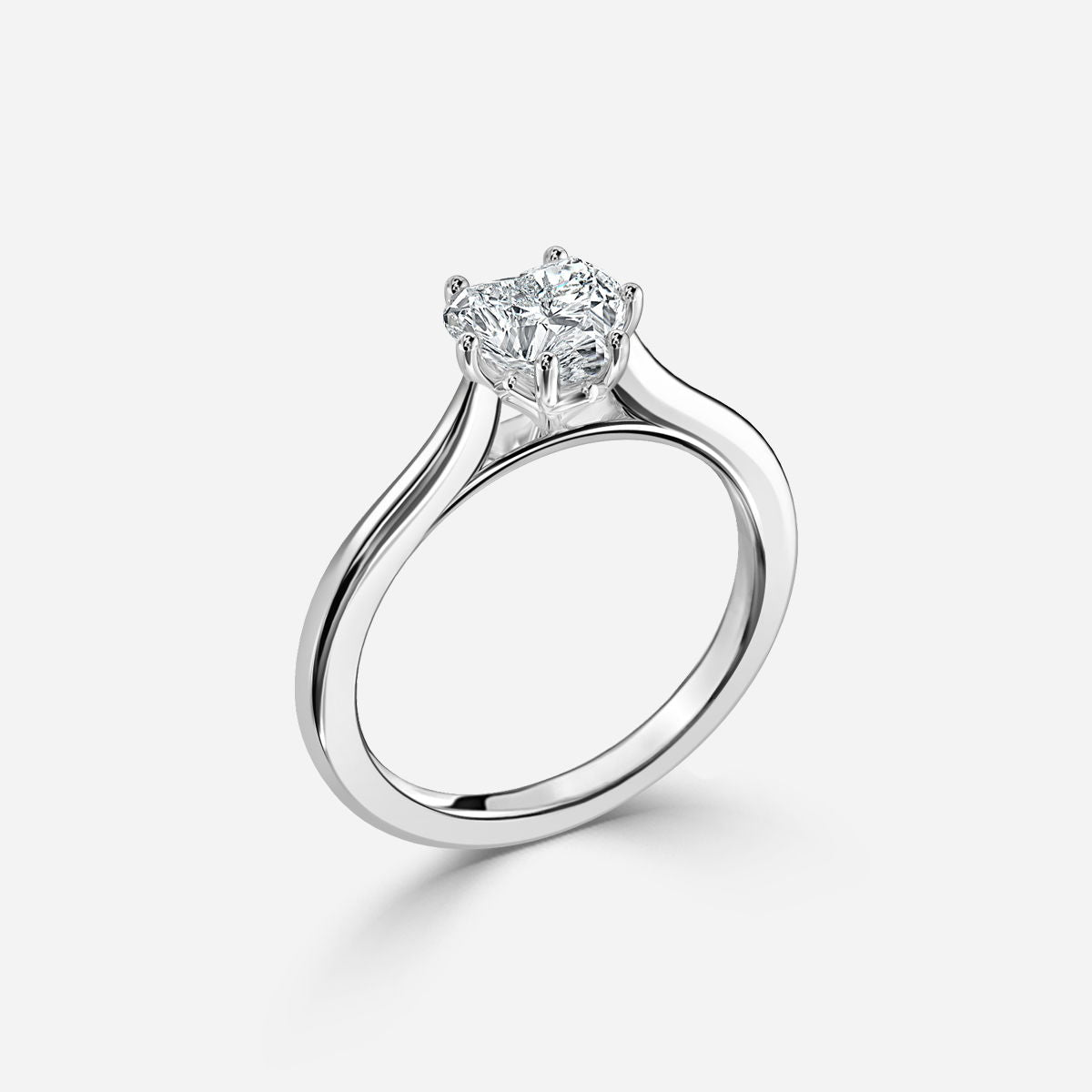Nhẫn đính hôn kim cương nhân tạo Nimi Heart Lab