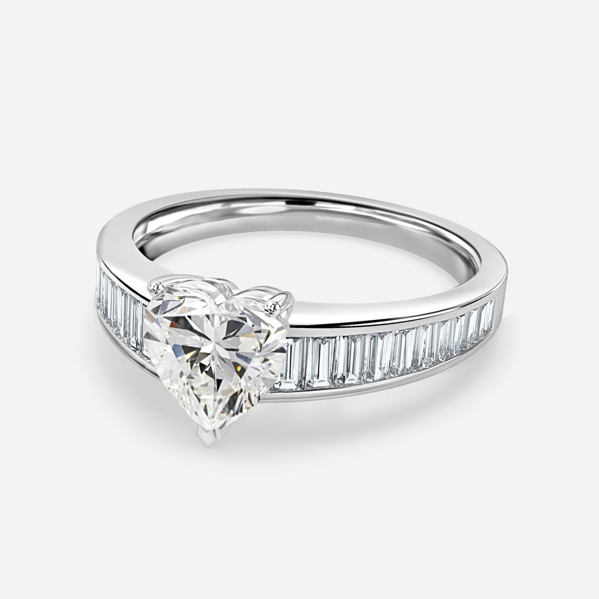 Octavia Heart Lab Created Diamond Unique Engagement Ring