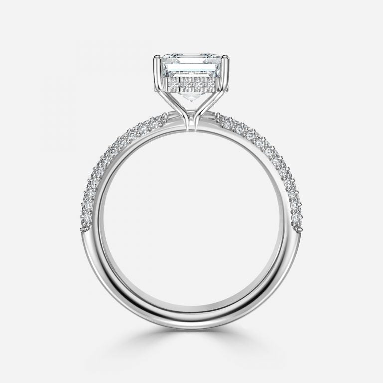 Daisy Asscher Hidden Halo Engagement Ring