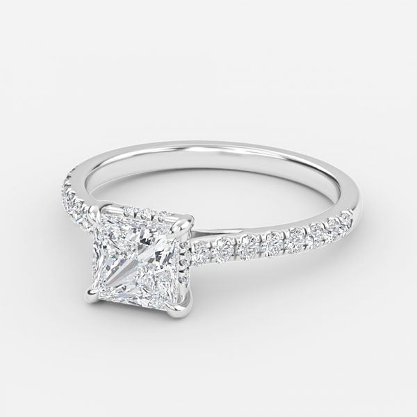 Versailles Princess Hidden Halo Lab Grown Diamond Engagement Ring