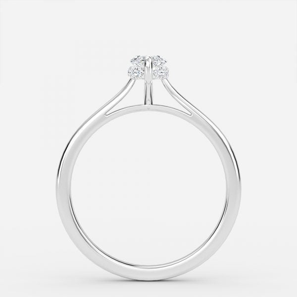 Hazal Marquise Hidden Halo Lab Grown Diamond Engagement Ring
