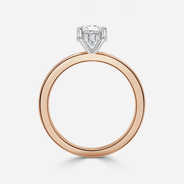 Vina Oval Hidden Halo Lab Grown Diamond Engagement Ring