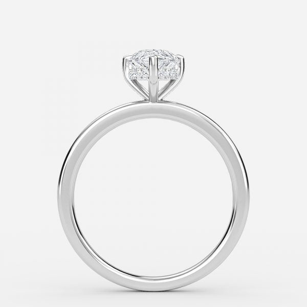Essian Pear Hidden Halo Lab Grown Diamond Engagement Ring