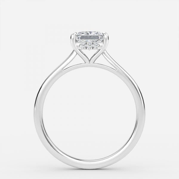 Hazal Princess Hidden Halo Lab Grown Diamond Engagement Ring