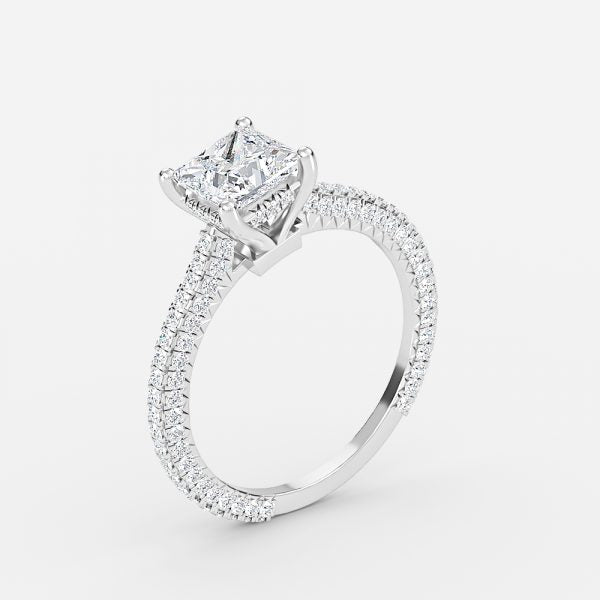 Nhẫn đính hôn kim cương nhân tạo Hidden Halo của Iona Princess