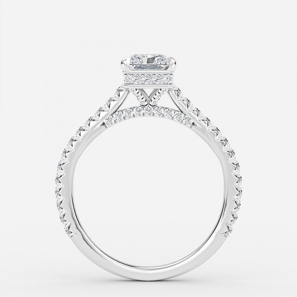 Charles Radiant Hidden Halo Lab Grown Diamond Engagement Ring