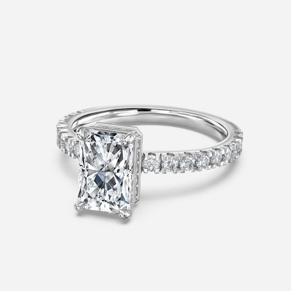 Kenzo Radiant Hidden Halo Lab Grown Diamond Engagement Ring