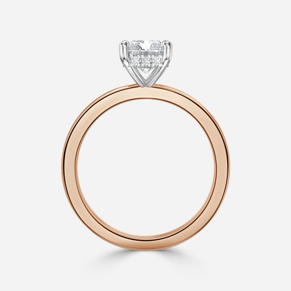 Vina Radiant Hidden Halo Lab Grown Diamond Engagement Ring