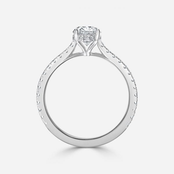 Nanami Oval Hidden Halo Lab Grown Diamond Engagement Ring