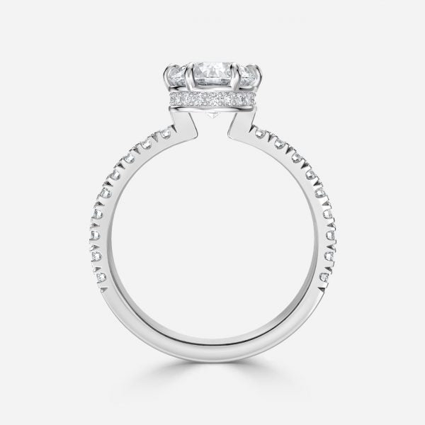 Nhẫn đính hôn Kenzo Round Lab Grown Diamond Hidden Halo