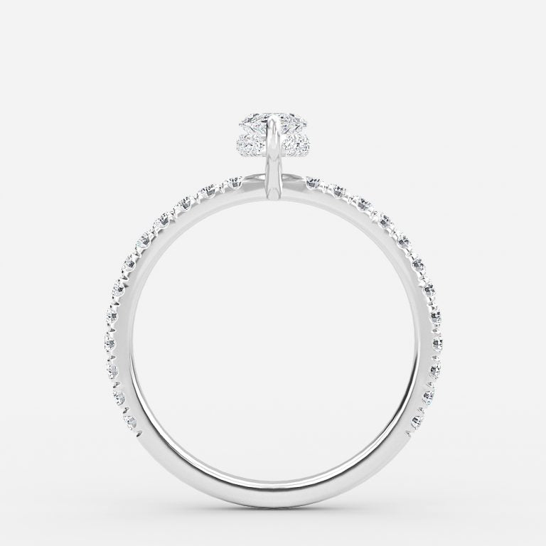 Lucian Marquise Hidden Halo Lab Grown Diamond Engagement Ring