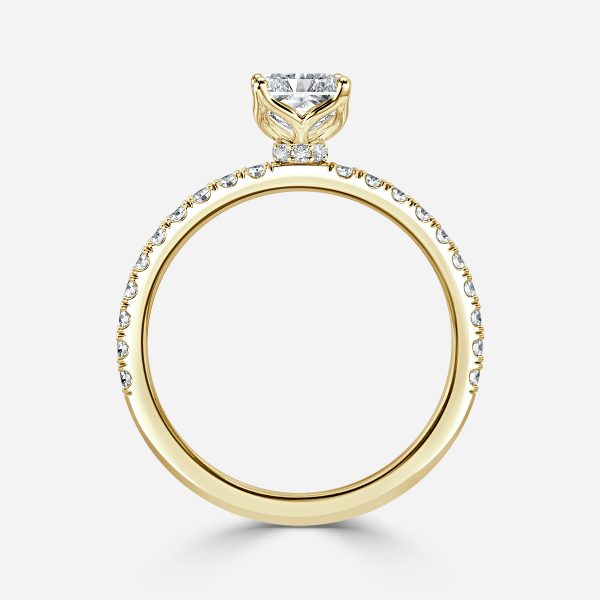 Lepidus Radiant Hidden Halo Lab Grown Diamond Engagement Ring