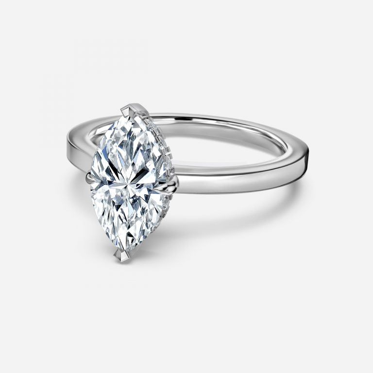 Chloe Marquise Hidden Halo Lab Grown Diamond Engagement Ring