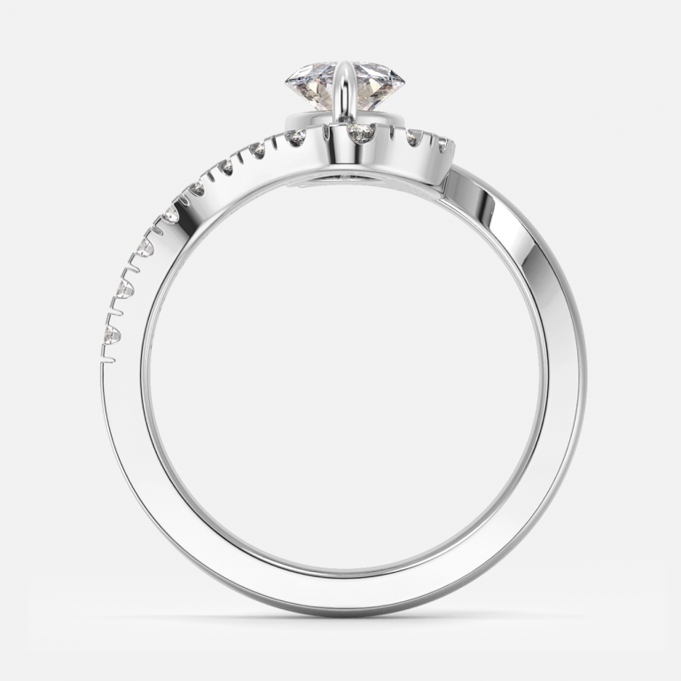 Neto Marquise Halo Lab Grown Diamond Engagement Ring