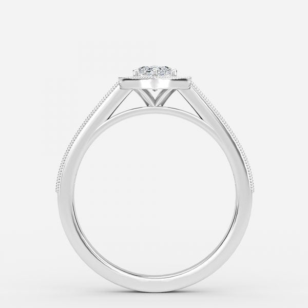 Elswin Marquise Halo Lab Grown Diamond Engagement Ring