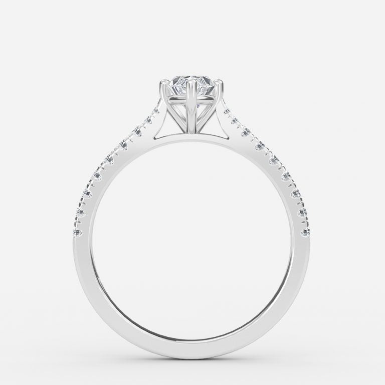 Aradia Marquise Diamond Band Engagement Ring