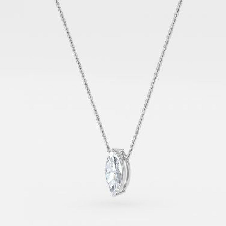 Marquise Lab Diamond Solitaire Pendant