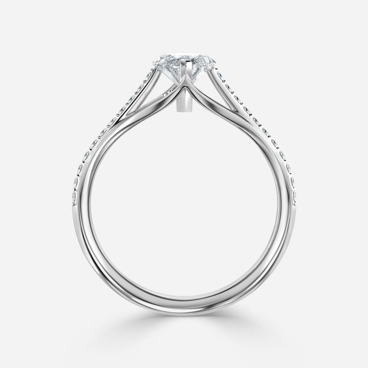 Heni Marquise Diamond Band Lab Grown Diamond Engagement Ring