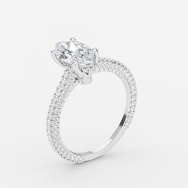 Nhẫn đính hôn kim cương nhân tạo Hidden Halo Iona Marquise