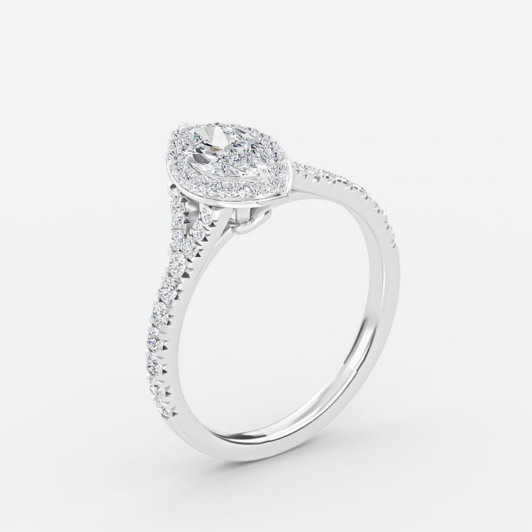 Chelsea Marquise Halo Lab Grown Diamond Engagement Ring