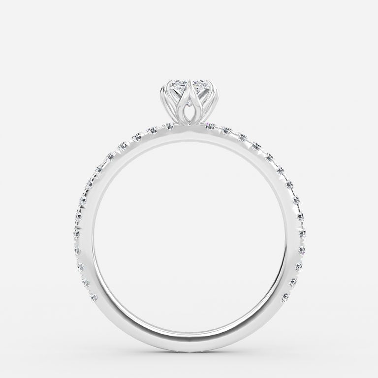 Moonlight Marquise Diamond Band Engagement Ring